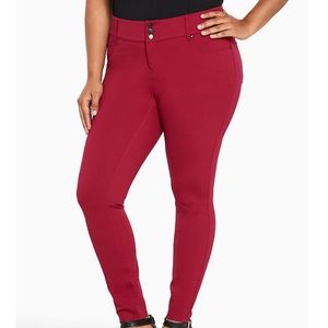 Cranberry Torrid Ponte Skinny Pant